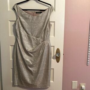 LAUREN by Ralph Lauren | Shimmery Champagne Cocktail Dress